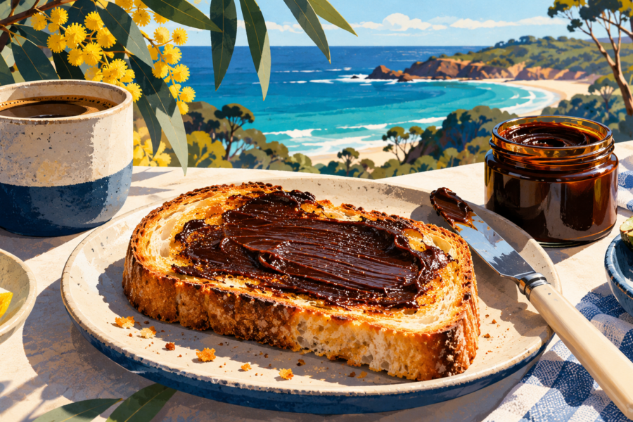 Εννοιολογική εικονογράφηση: Vegemite: το αυστραλιανό άλειμμα που δεν είναι γλυκό